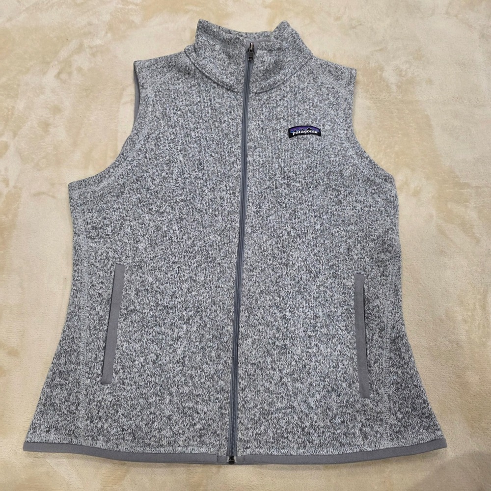 Patagonia Better Sweater Fleece Vest Women's Size S Gray Full Zip Mock Neck